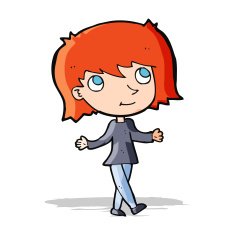 cartoon girl with no worries N2