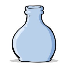 cartoon old glass vase N4