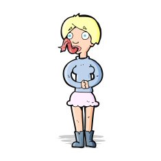 cartoon woman with snake tongue N8