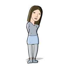 cartoon woman waiting N7