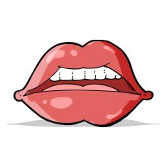 cartoon sexy lips symbol N5