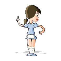 cartoon waitress calling order N4