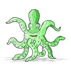 cartoon giant octopus N6