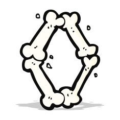 cartoon halloween bone number N49