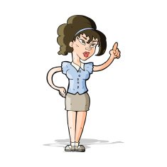 cartoon woman with idea N124