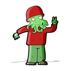 cartoon cool alien N4