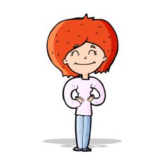 cartoon happy woman N123