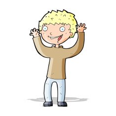 cartoon excited boy N70