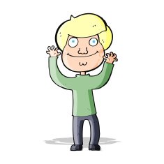 cartoon happy boy N119