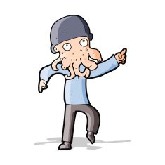 cartoon alien man dancing N5