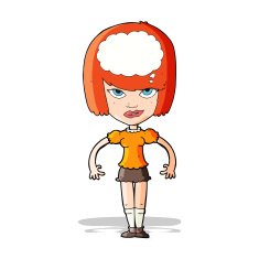 cartoon woman with idea N125