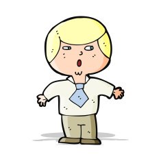 cartoon shocked boy N13