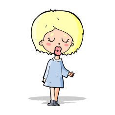 cartoon woman explaining her point N15