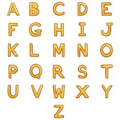 Vector Set of Letters Alphabet ABC N3