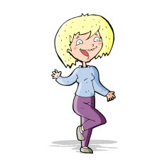 cartoon laughing woman N4