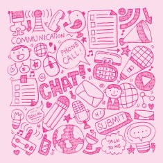 doodle communication background N17