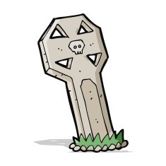cartoon spooky grave N28