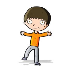 cartoon happy boy N121