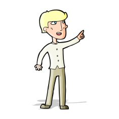 Cartoon Man Pointing N108