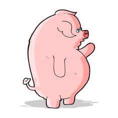 cartoon fat pig N3
