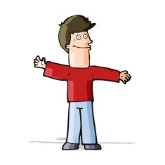 cartoon happy man N234