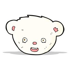 cartoon polar bear face N7