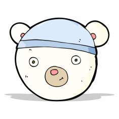 cartoon polar bear face N8