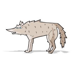 Cartoon Wolf N79