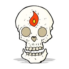 cartoon mystic skull N8