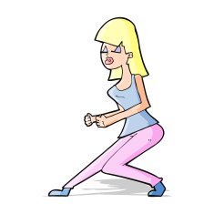 cartoon crazy dancing girl N4