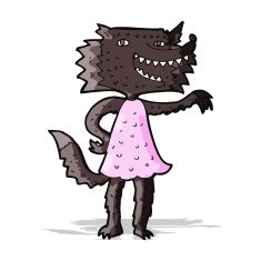 cartoon wolf girl N4