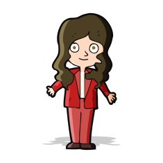 cartoon friendly business woman N5
