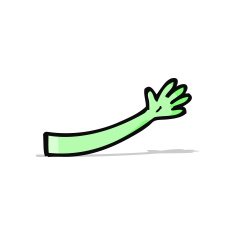 cartoon monster arm N45