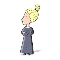 cartoon strict victorian teacher N4