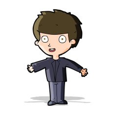 cartoon happy boy N122