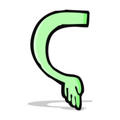 cartoon monster arm N46