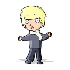 cartoon unhappy boy N27