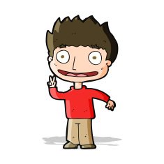 cartoon happy boy N123
