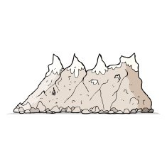Cartoon Mountain Range N8