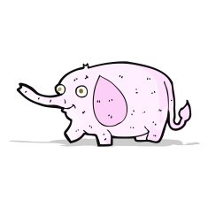 cartoon funny little elephant N4