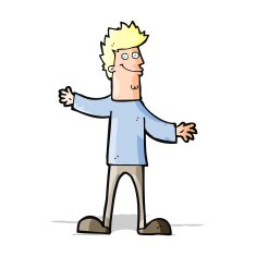 cartoon happy man N235