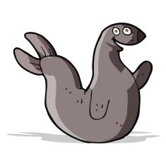 cartoon happy seal N9