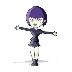 Cartoon Vampire Girl N113
