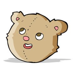 cartoon teddy bear head N9