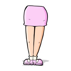 cartoon female legs N19