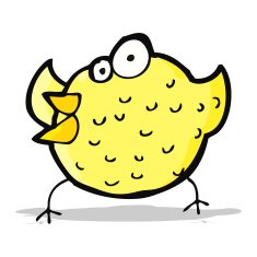 cartoon happy bird N16