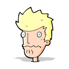 cartoon nervous man N77