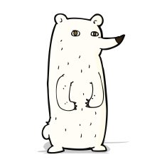 funny cartoon polar bear N12
