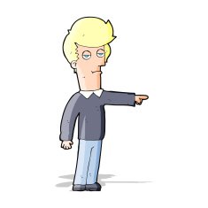 cartoon pointing man N56