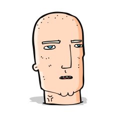 cartoon bald tough guy N7